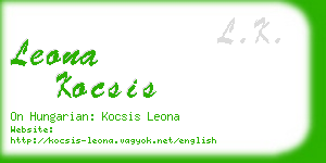 leona kocsis business card